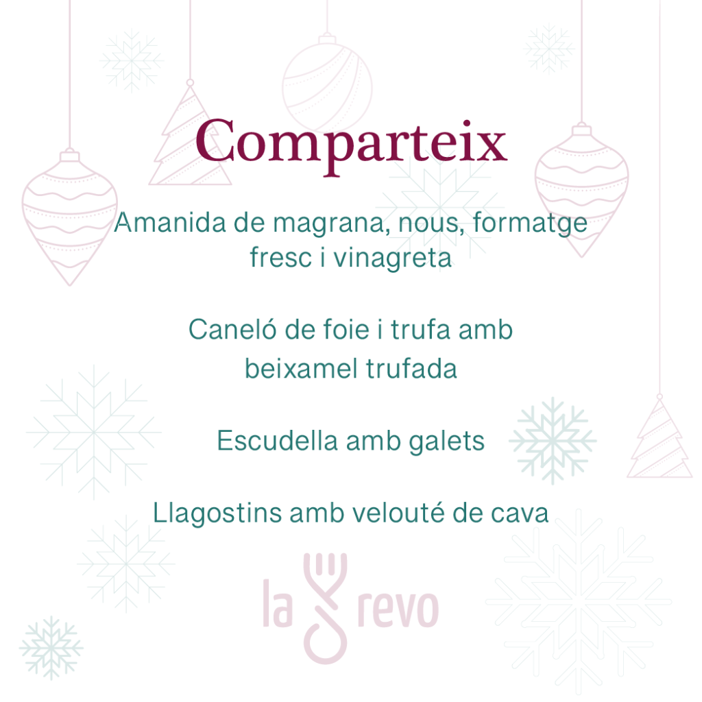 menu de nadal girona la revo