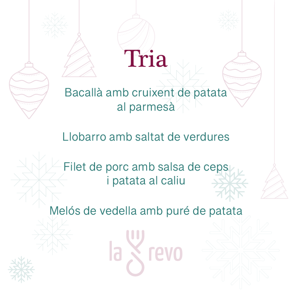 menu de nadal girona la revo